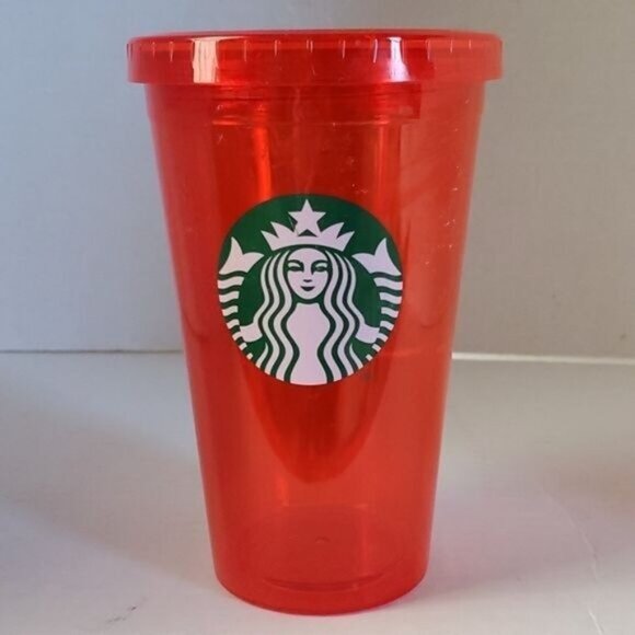 16 Oz Starbucks 2020 Grande Red Acrylic Cold Cup Travel Tumbler - Picture 14 of 14